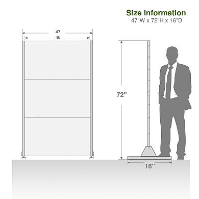 6' x 4' White Metal Outdoor Privacy Screen