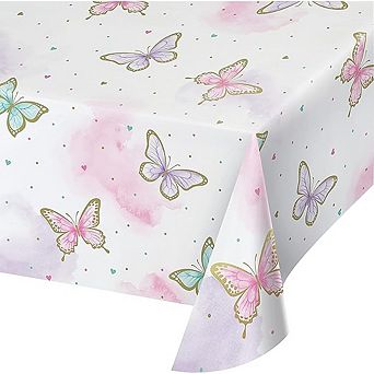 Golden Butterfly Paper Tablecloth Party Decoration