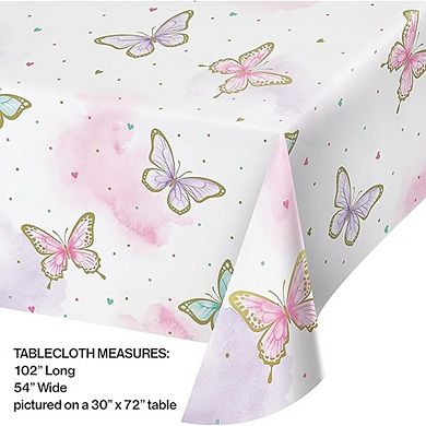 Golden Butterfly Paper Tablecloth Party Decoration