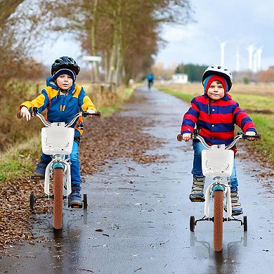 Kids Bike with Adjustable Handlebar and Removable Basket