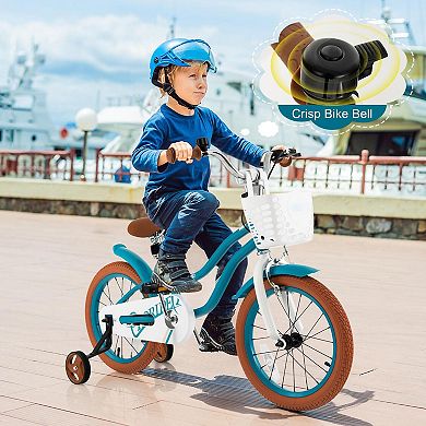 Kids Bike with Adjustable Handlebar and Removable Basket