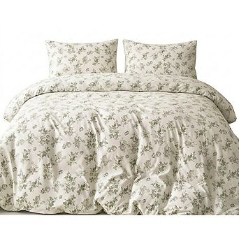 Floral Cottagecore Comforter Set, Soft Lightweight All-Season 3 pc Bedding