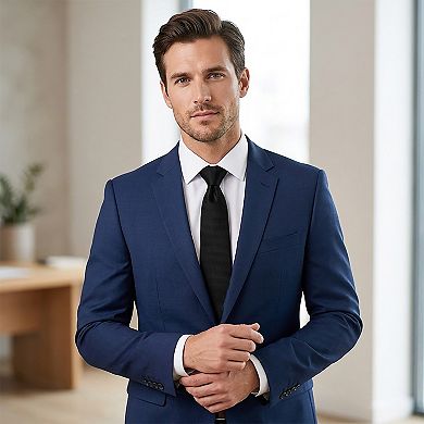 Men's Micro Dot Texture Tie Fine Woven Pattern Necktie Subtle Solid Look 57 In Length 3.1 In Width
