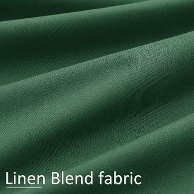 Linen Blackout Curtains, Thermal Back Tab Room Darkening Drapes