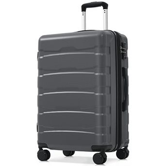 KWPZQEB 24" Hardshell ABS Checked Luggage with Expandable, Suitcase with Spinner Wheels &TSA Lock