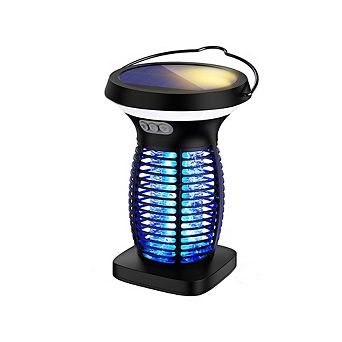 Portable Waterproof Rechargeable Solar Bug Zapper for Home/Patio/Camping, Auto On/Off