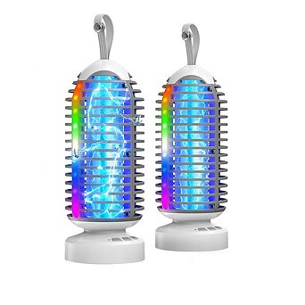 2-Pack 3000V Bug Zapper with LED Light Strip, Auto On/Off, IPX5
