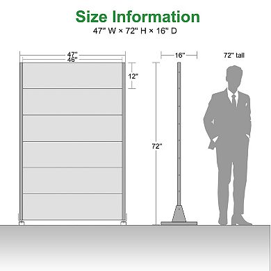 Daniel 6 ft x 4 ft White Metal Privacy Screen