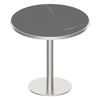 WOW PIONEER Modern Round Bistro Dining Table with Sturdy Metal Frame