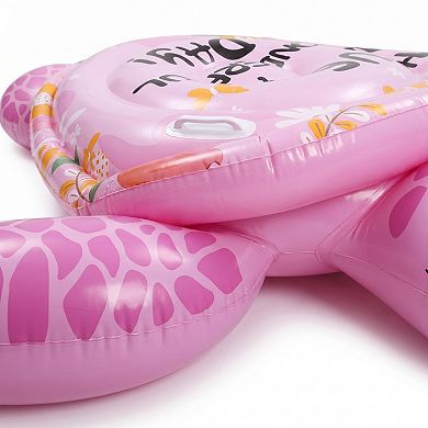 Inflatable Turtle Pool Float Lounge with Handles Durable PVC Water Float for Pool Beach Lake