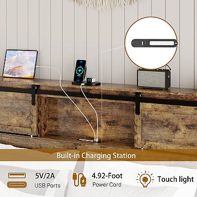 KWPZQEB Metal Bed Frame with Charging Statio & Storage Headboard, No Box Spring Needed