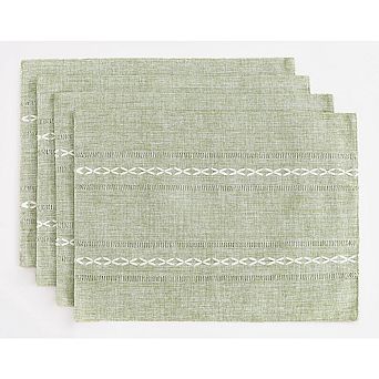 Cotton Linen Placemats Set, Rustic Heat-Resistant Table Mats