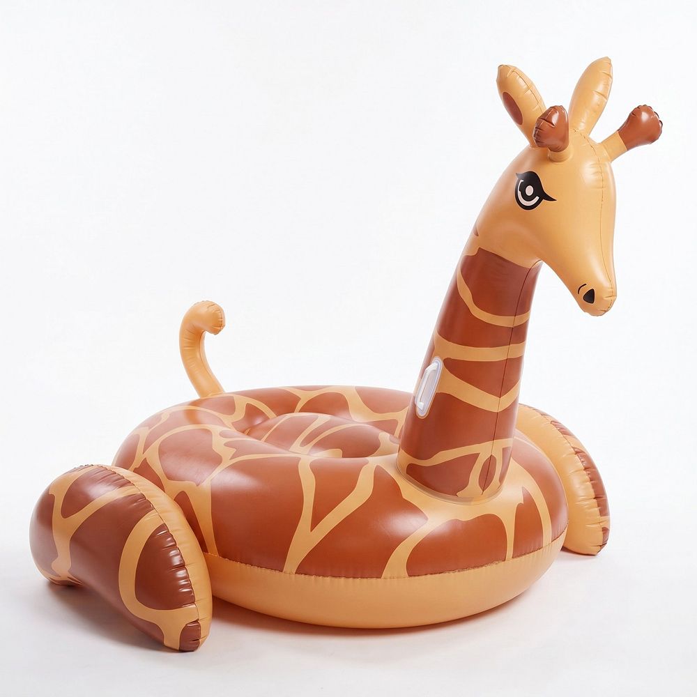 Inflatable Giraffe Pool Float Ring Animal Float Durable PVC Water Float ...