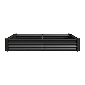 KWPZQEB Raised Garden Bed Outdoor, Metal Rectangle Planter Beds for Plants, Vegetables