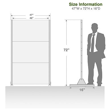 Ivan 6 ft x 4 ft White Metal Privacy Screen