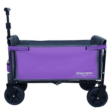 WOW PIONEER All-in-One Convertible Folding Camping Wagon Cart with Bench Seat & Storage