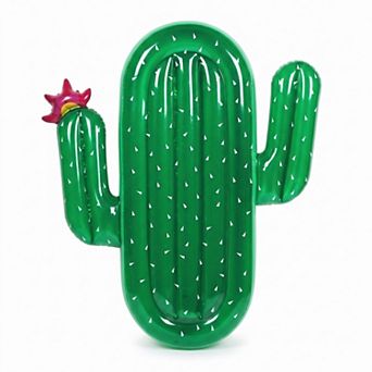 Cactus Shaped Inflatable Pool Float Lounge Raft with Wide Body Design Durable PVC Float