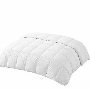 Queen Comforter Goose Feather Down Cotton Duvet Insert All-Season Fluffy Bedding