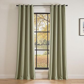 Blackout Velvet Window Curtains, Thermal Grommet Panels