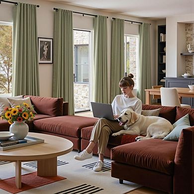 Blackout Velvet Window Curtains, Thermal Grommet Panels
