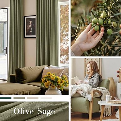 Blackout Velvet Window Curtains, Thermal Grommet Panels