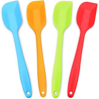 4 pc Silicone Spatula Set Heat Resistant, Nonstick, Stainless Steel Core