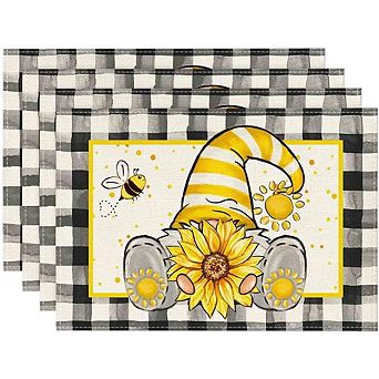 Buffalo Plaid Seasonal Placemats Heat Resistant Wipeable Set of 4