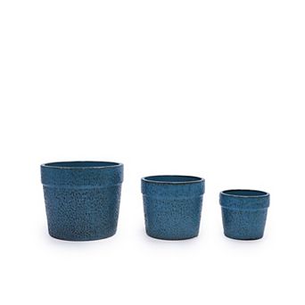 KWPZQEB Breathable Clay Planter Set of 3, Ceramic Planter Set for Indoor, Windowsill, Bookshelf
