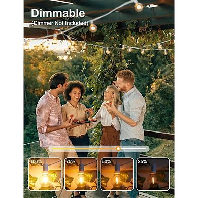 Outdoor LED String Lights, Shatterproof Connectable Weatherproof Patio Lights