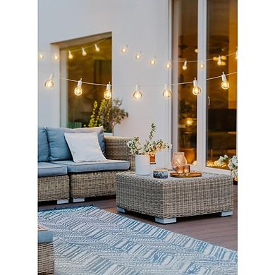 Outdoor LED String Lights, Shatterproof Connectable Weatherproof Patio Lights