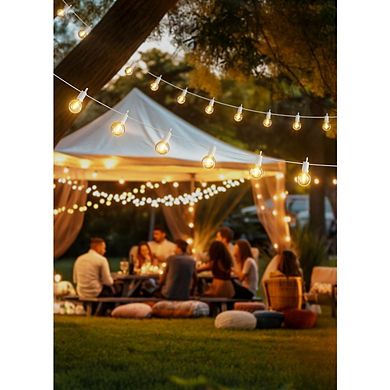 Outdoor LED String Lights, Shatterproof Connectable Weatherproof Patio Lights