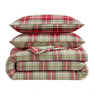 Laura Ashley Mulholland Plaid Red King Comforter Set