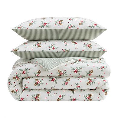 Laura Ashley Pinecone Berries Green King Comforter Set