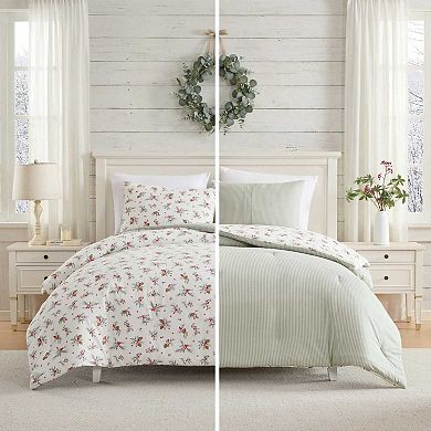 Laura Ashley Pinecone Berries Green King Comforter Set