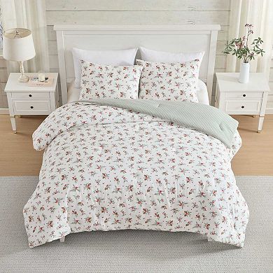 Laura Ashley Pinecone Berries Green King Comforter Set