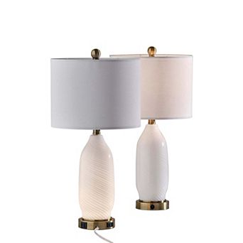 ADESSO Freya 2 pc Table Lamp Pack with USB Charging Ports