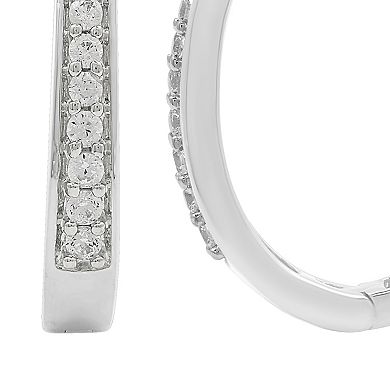 Diamond Essentials 1/4 Carat T.W. Lab Grown Diamond Hoop Earrings
