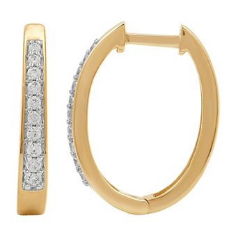 Diamond Essentials 1/4 Carat T.W. Lab Grown Diamond Hoop Earrings