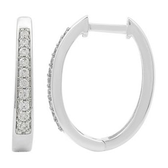 Diamond Essentials 1/4 Carat T.W. Lab Grown Diamond Hoop Earrings