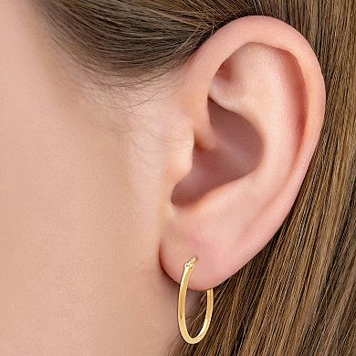 Diamond Essentials Lab Grown Diamond Accent Hoop & Stud Earring Set