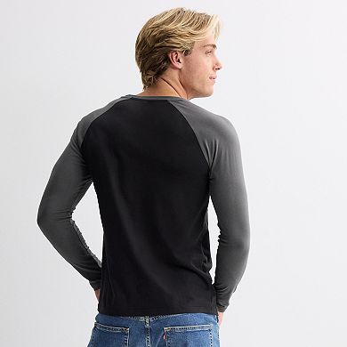 Men's Batman Hero Shield Raglan Graphic Tee