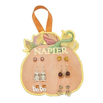 Napier Two Tone 6-Pair Autumn Variety Earring Set
