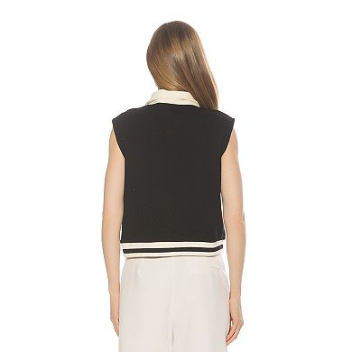 Women's ALEXIA ADMOR Denise Collared Vest Top With Front Zip