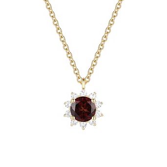 MASTERPIECE 14k Gold Over Silver Gemstone Pendant Necklace