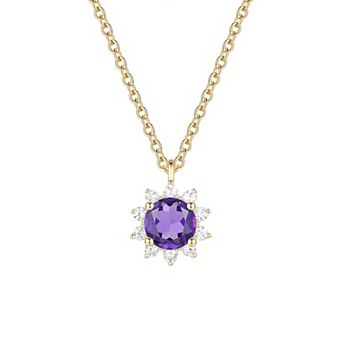 MASTERPIECE 14k Gold Over Silver Gemstone Pendant Necklace