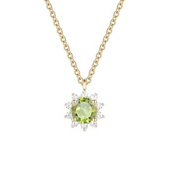 MASTERPIECE 14k Gold Over Silver Gemstone Pendant Necklace