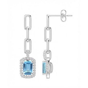 MASTERPIECE Sterling Silver Gemstone Earrings