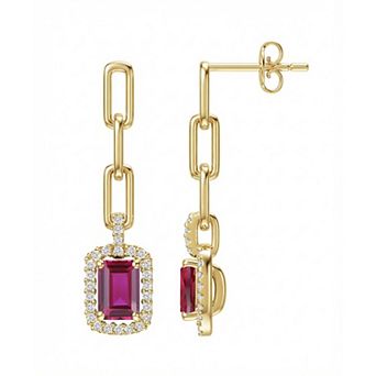 MASTERPIECE 14k Gold Over Silver Gemstone Earrings