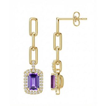 MASTERPIECE 14k Gold Over Silver Gemstone Earrings
