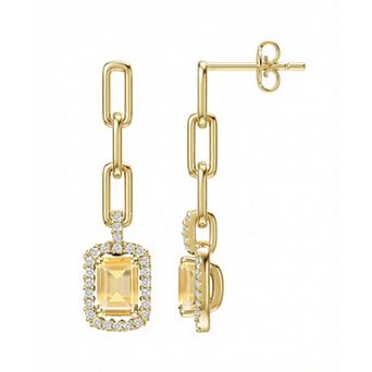 MASTERPIECE 14k Gold Over Silver Gemstone Earrings